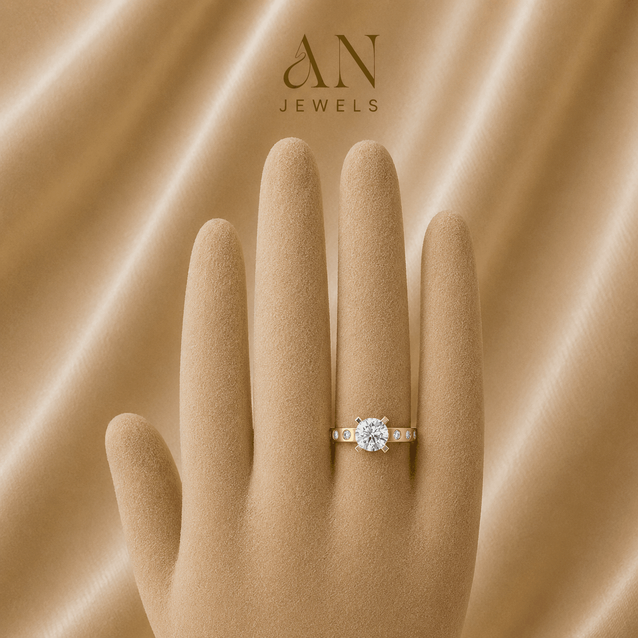 Golden Pave Solitaire