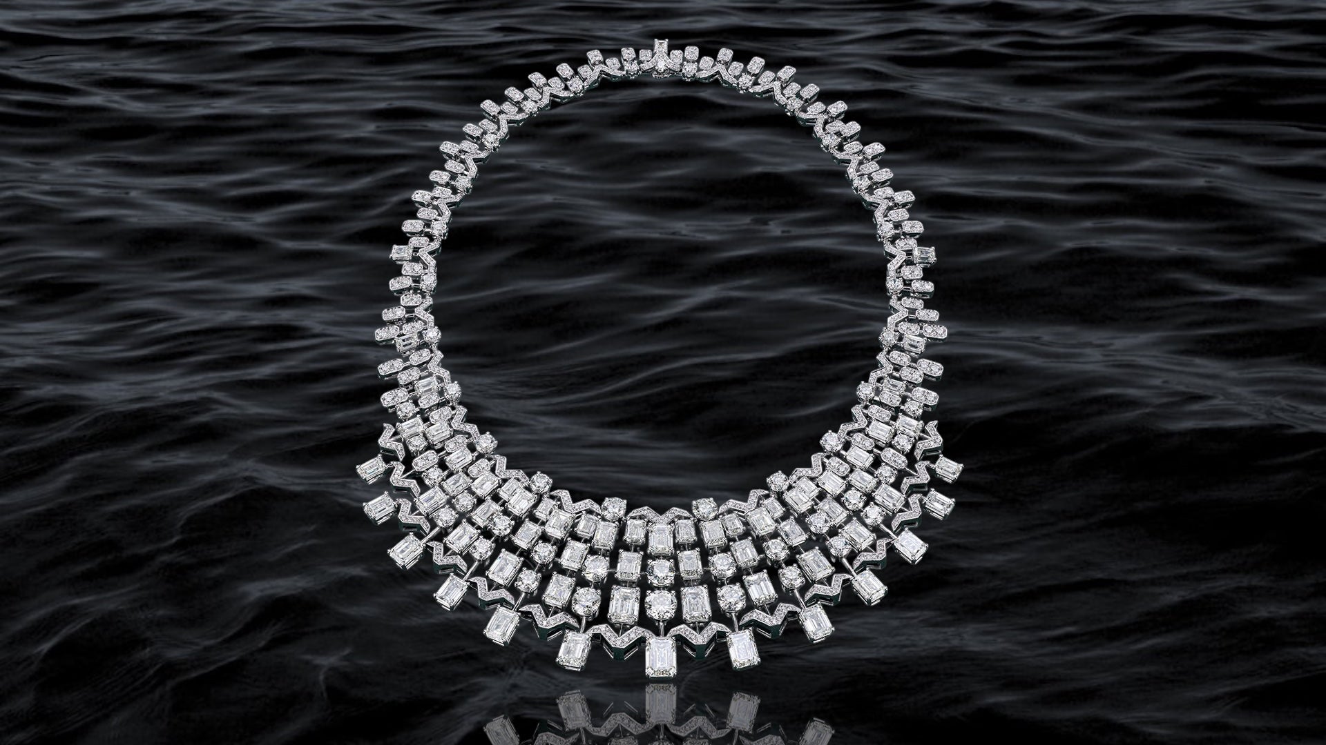 Radiant Array Diamond Necklace