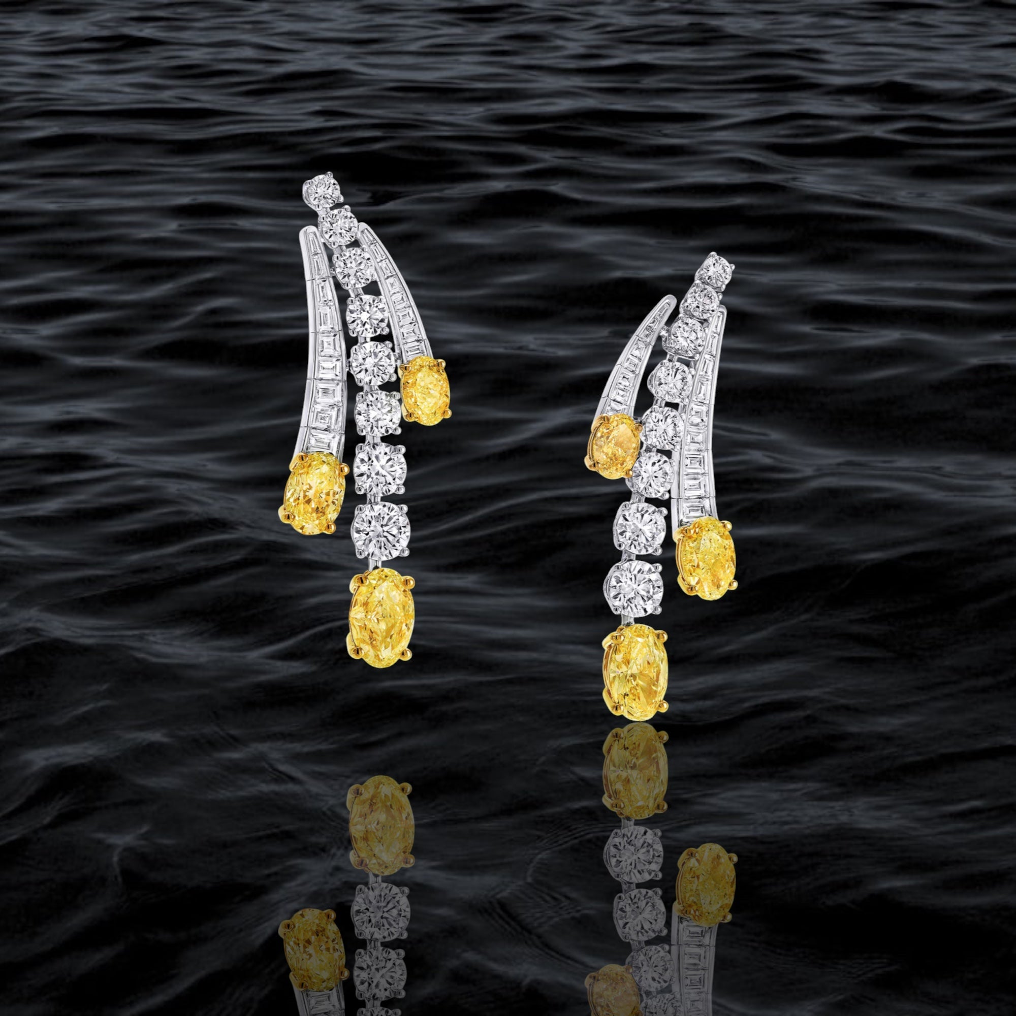 Golden Cascade Drop Earrings