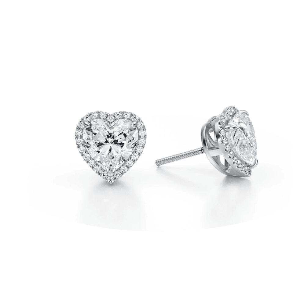 Heart-Shaped Cluster Earrings