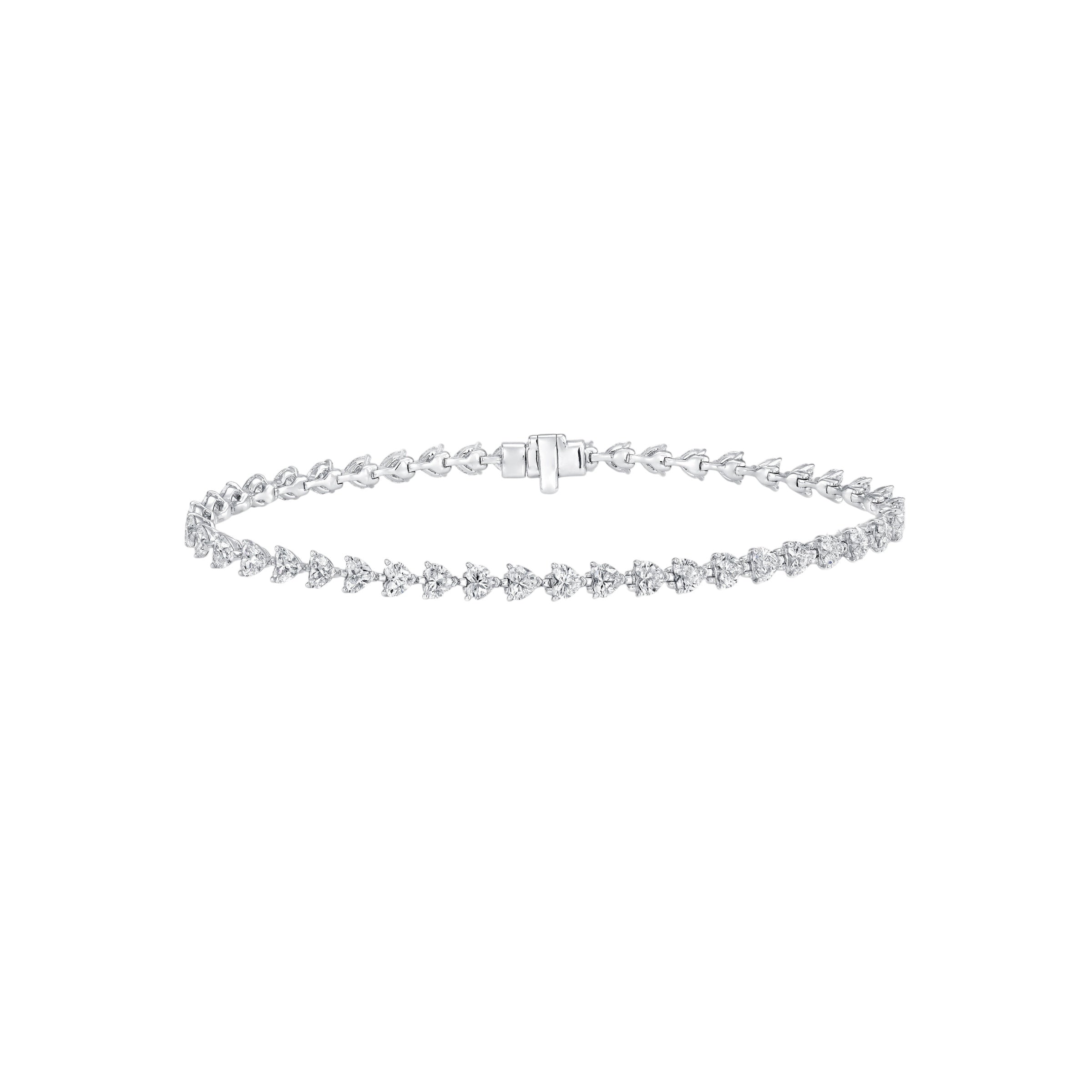 Heart Shape Diamond Bracelet