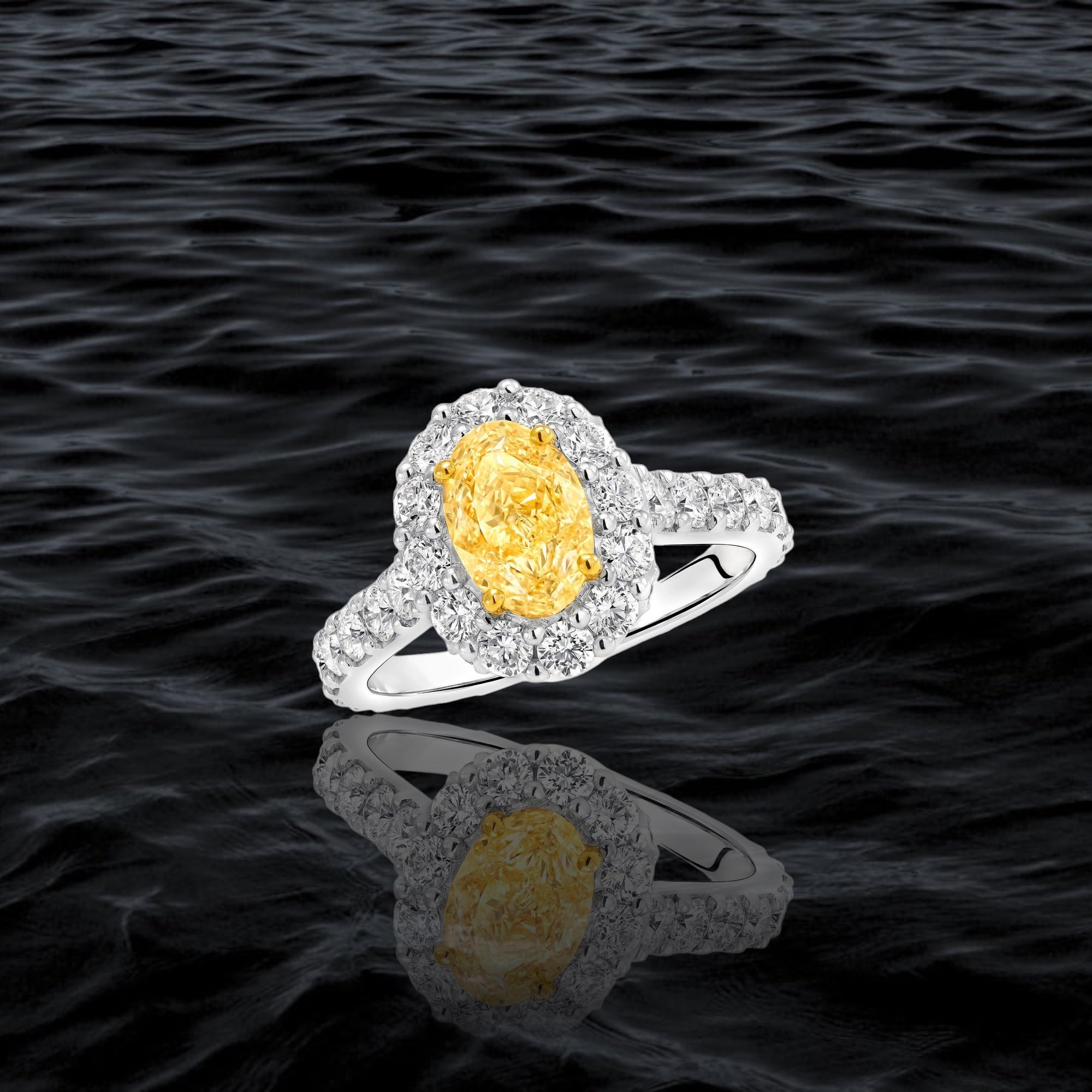 Sunbeam Oval Halo Ring