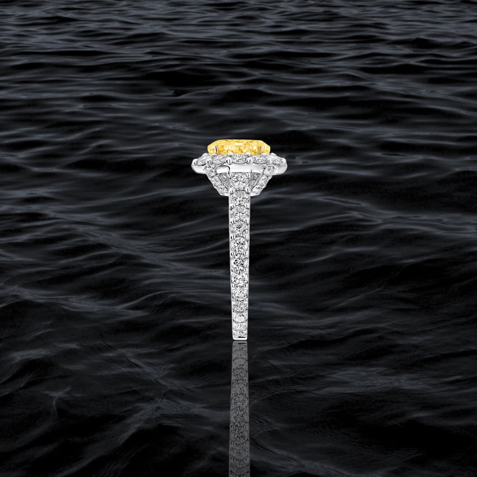 Sunbeam Oval Halo Ring