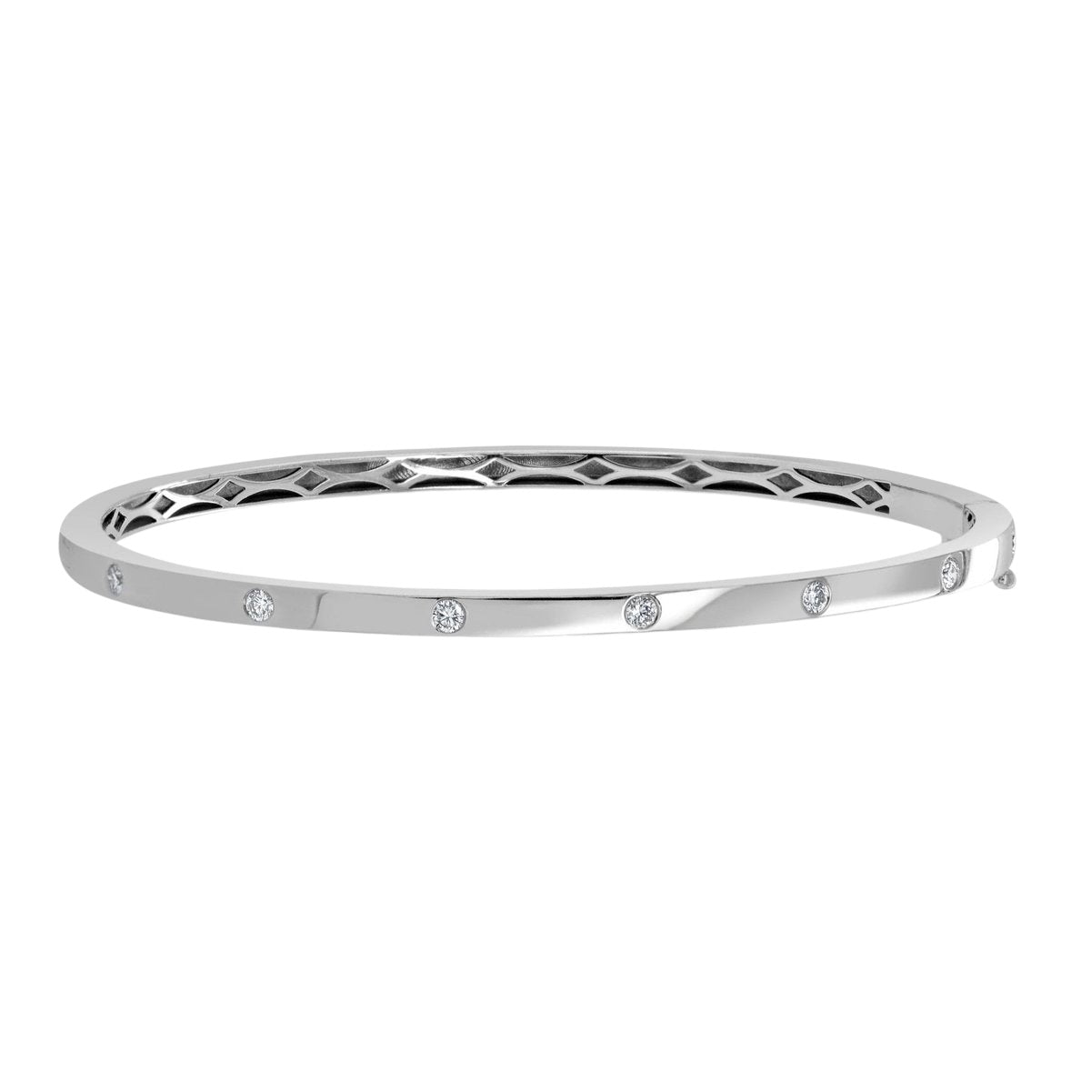 Inlay Diamond Bangle Bracelet
