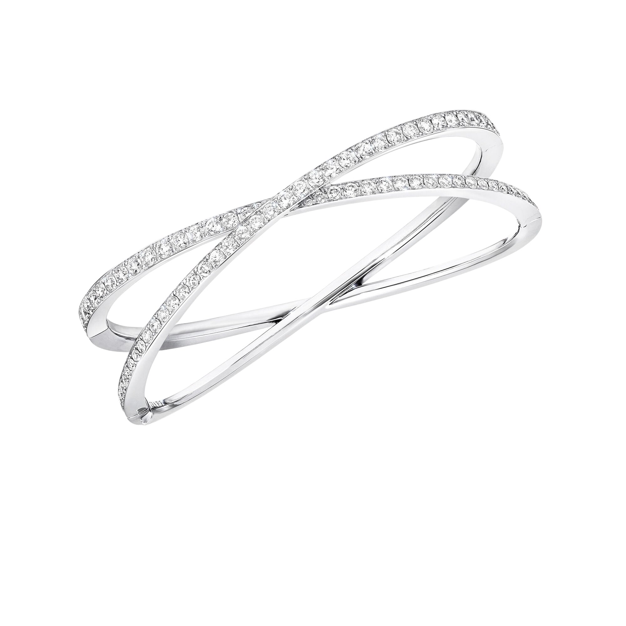 Twist Pavé Diamond Bangle