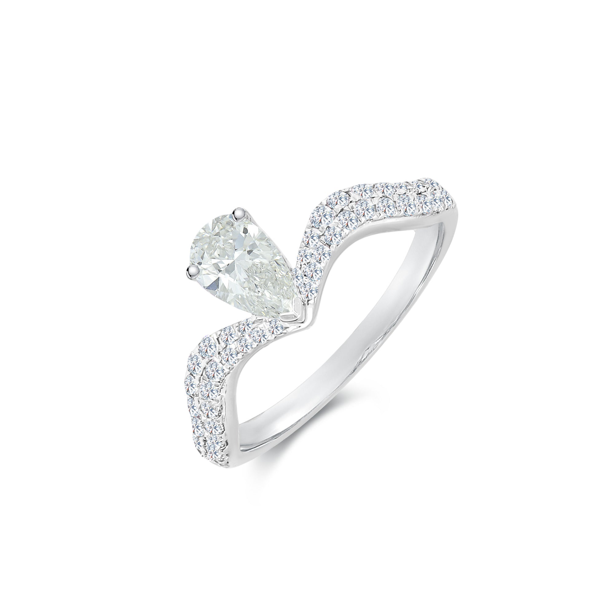 Infinity Pear Diamond Ring