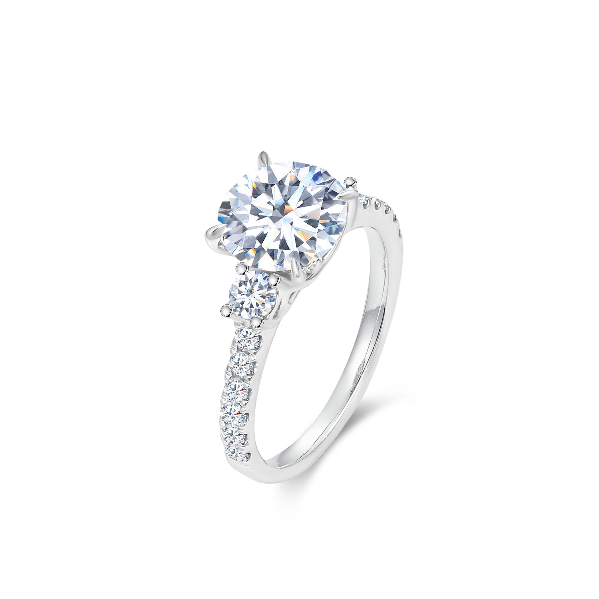 Pave Band Trilogy Ring