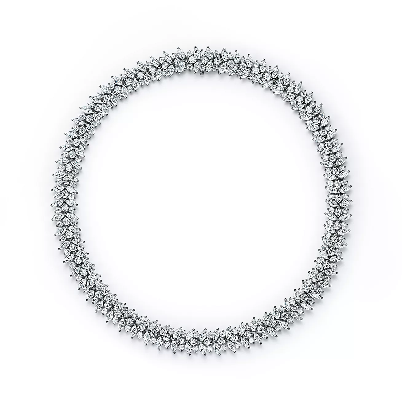 Marquise Diamond Cluster Necklace