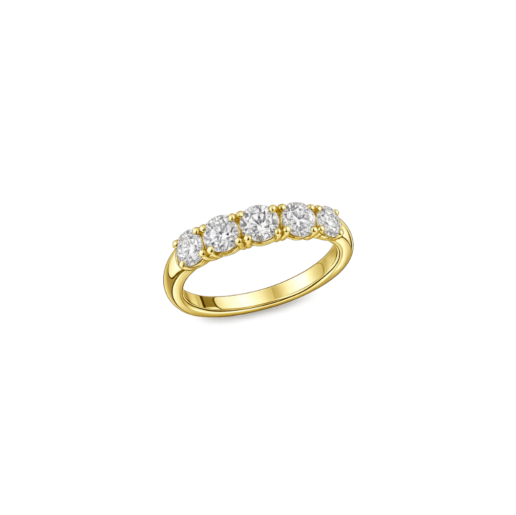 Multi-Stone Gold Band Ring - House of ANJewels