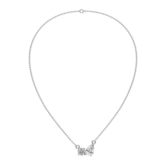 Double Diamond Duo Necklace - anjewels