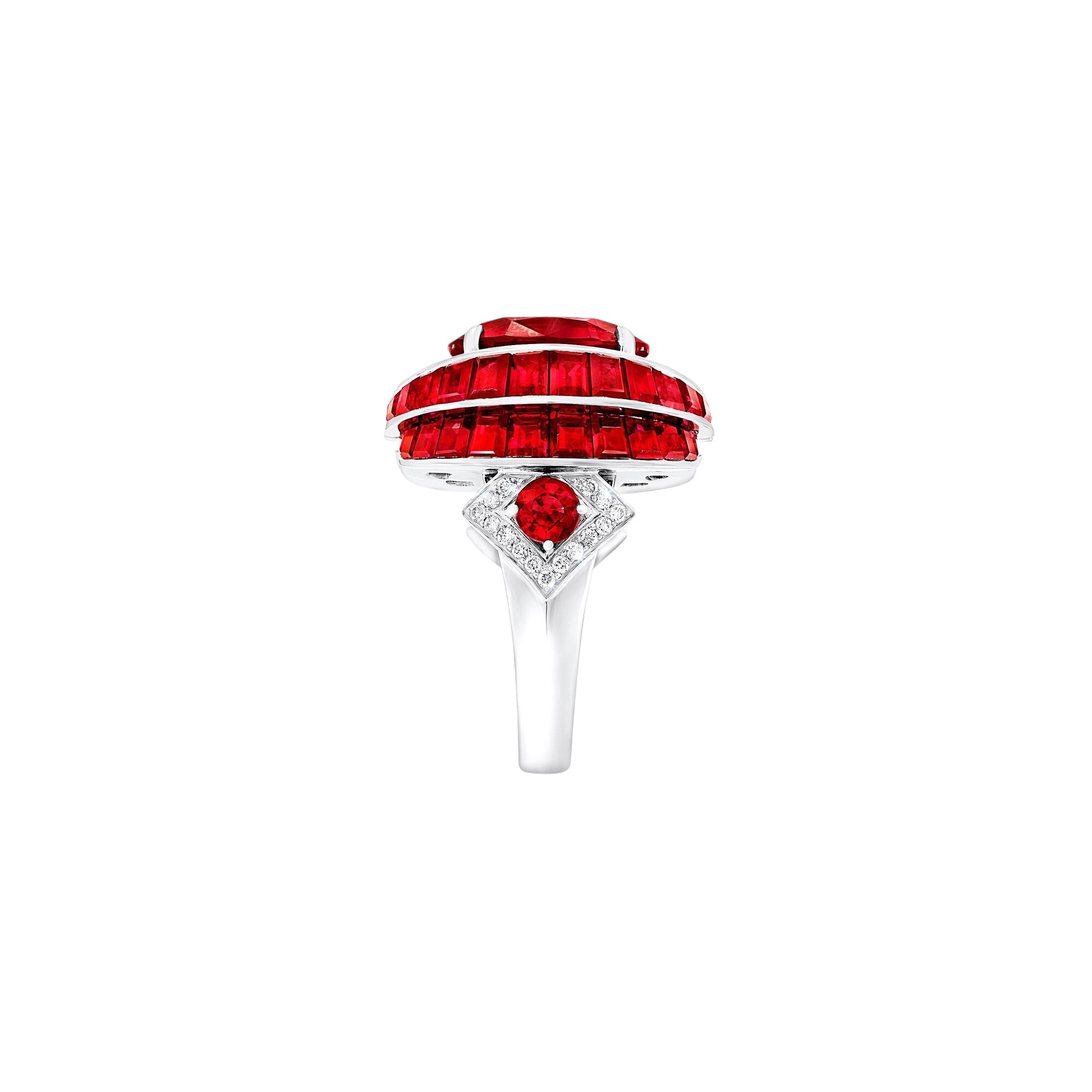 Ruby and Baguette Diamond Ring