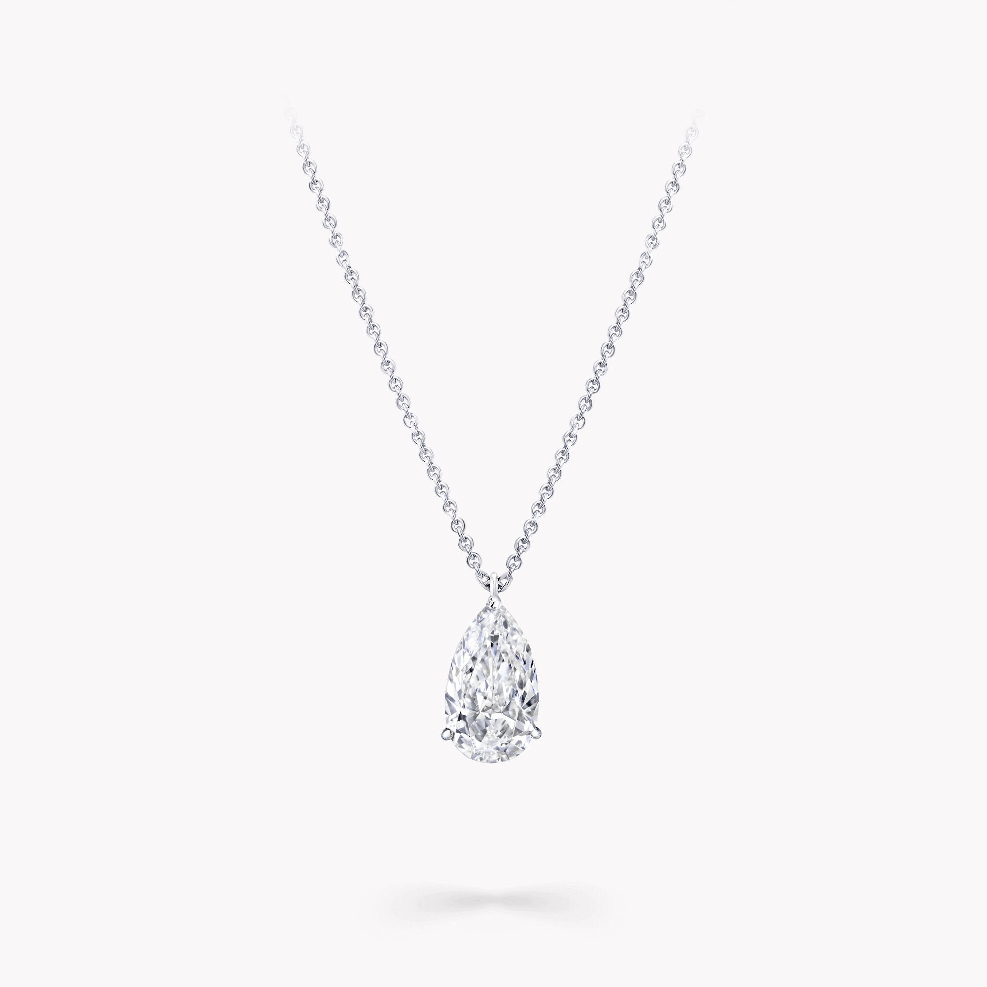 Pear Shaped Diamond Sapphire Pendant