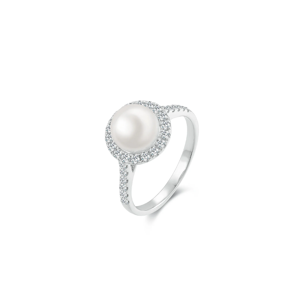 Pave Set Pearl Ring - House of ANJewels
