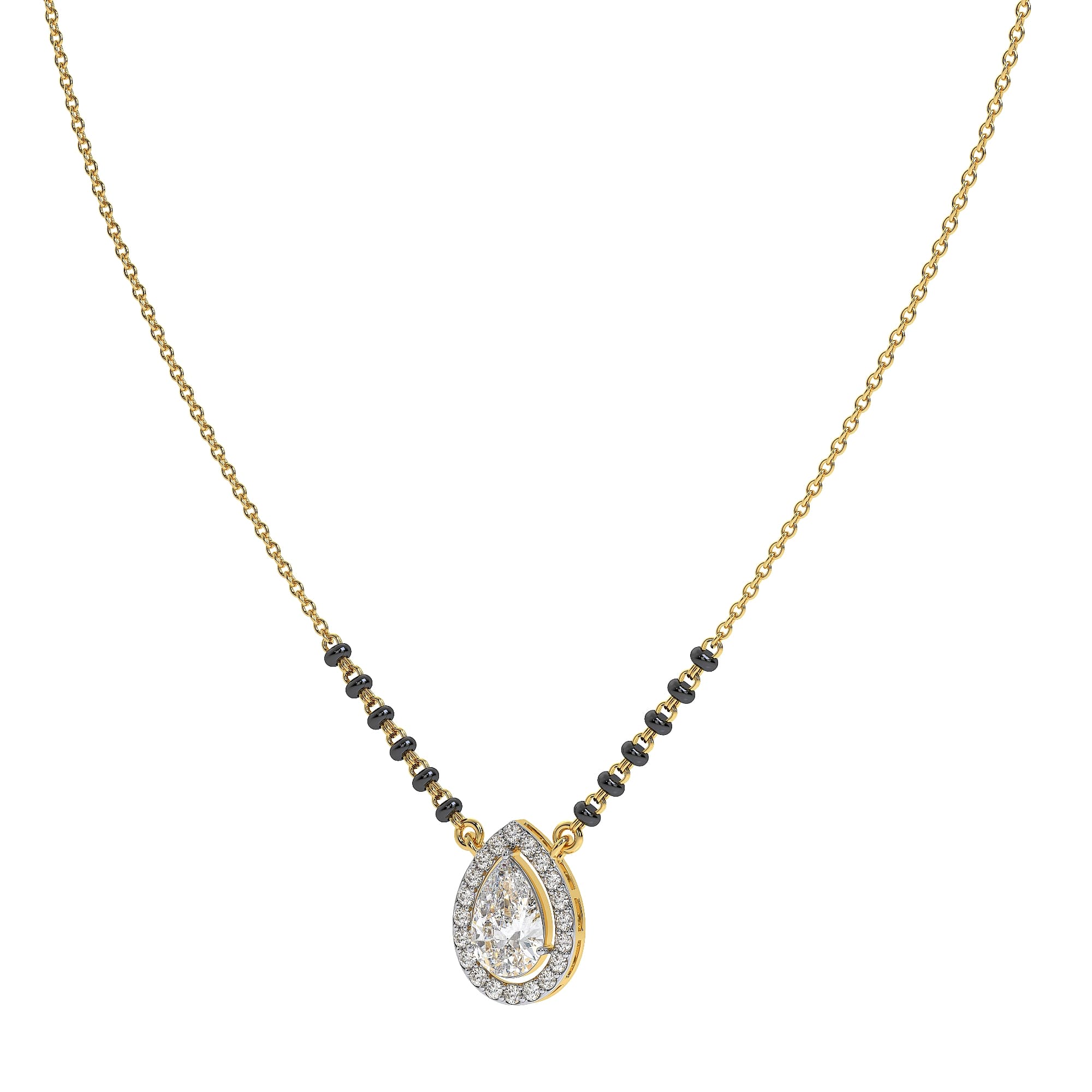 Pear Cut Lab-Grown Diamond Mangalsutra Chain