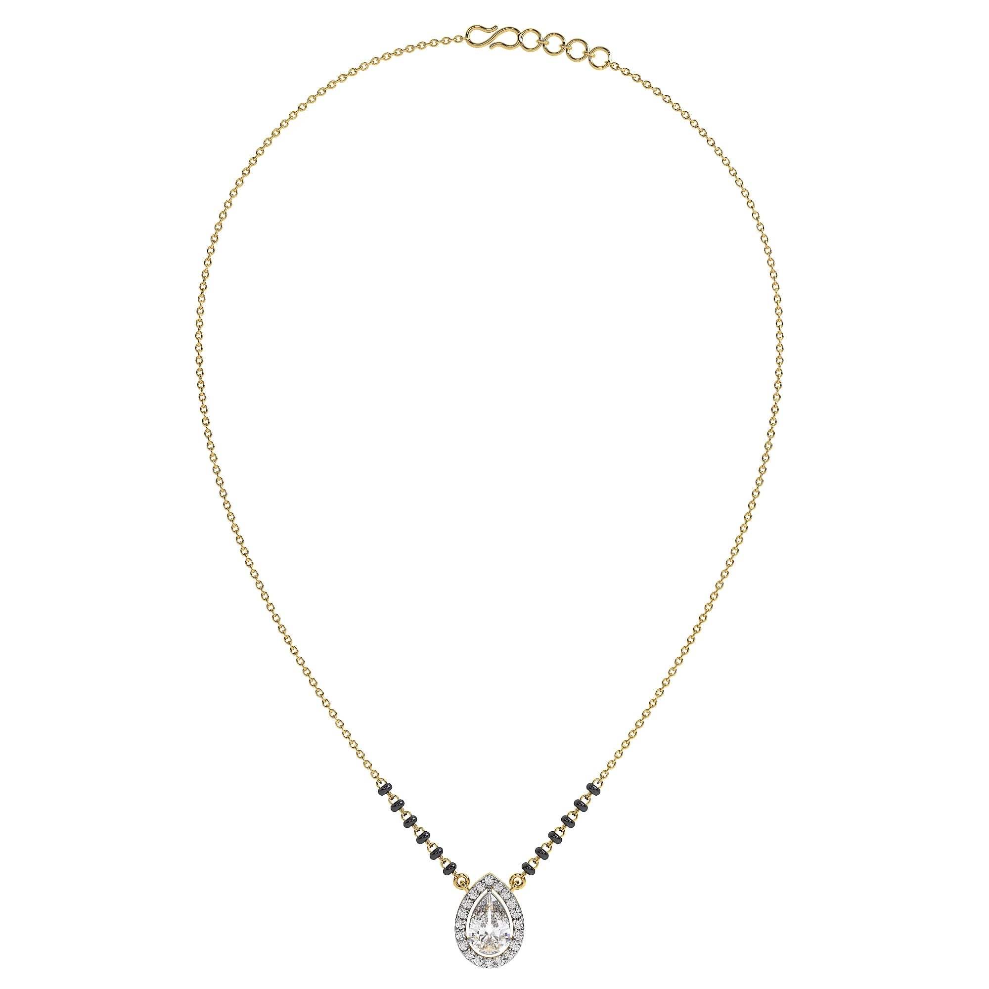 Pear Cut Lab-Grown Diamond Mangalsutra Chain