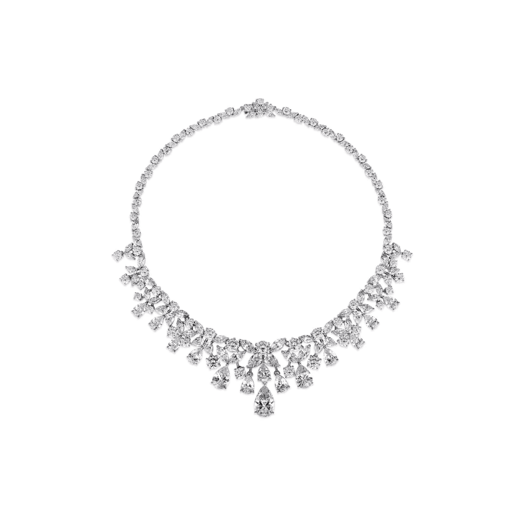 Pear and Marquise Cut Diamond Necklance - House of ANJewels