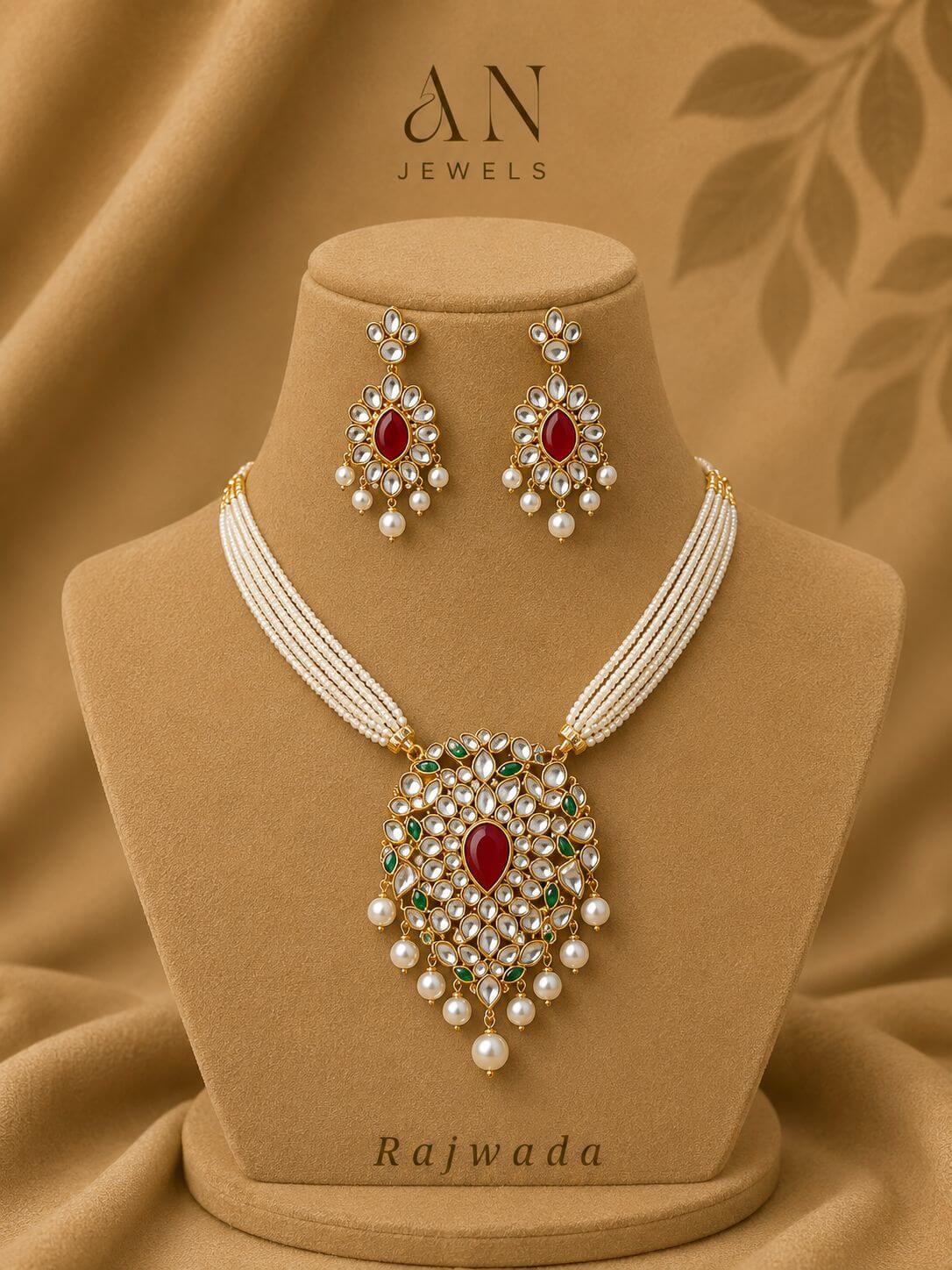 Pearl Cascade Necklace & Earrings