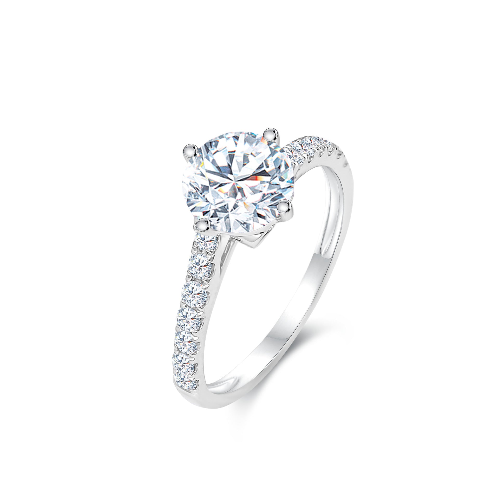 Classic Pave Set Engagement Ring