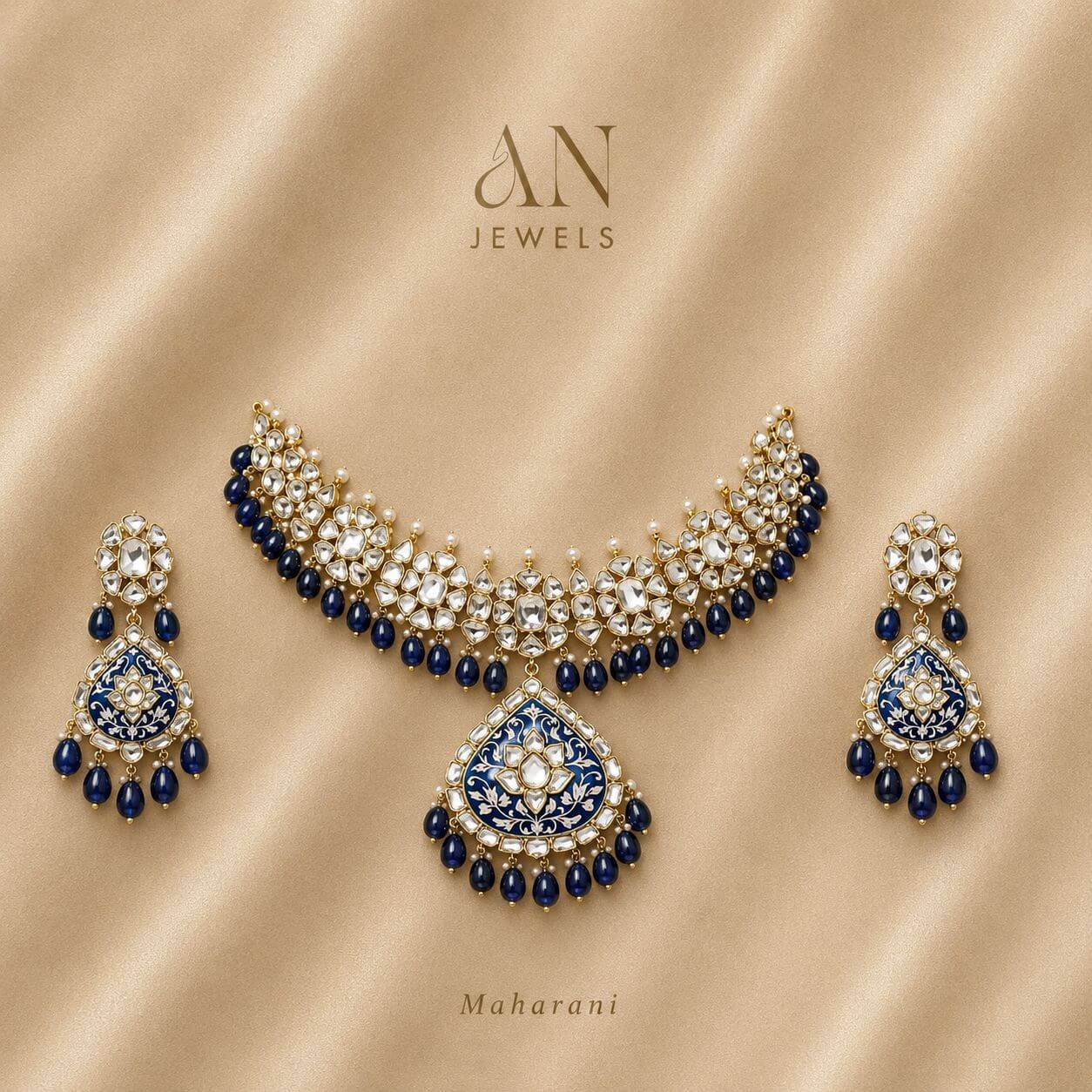Blue Twilight Empress Necklace & Earrings