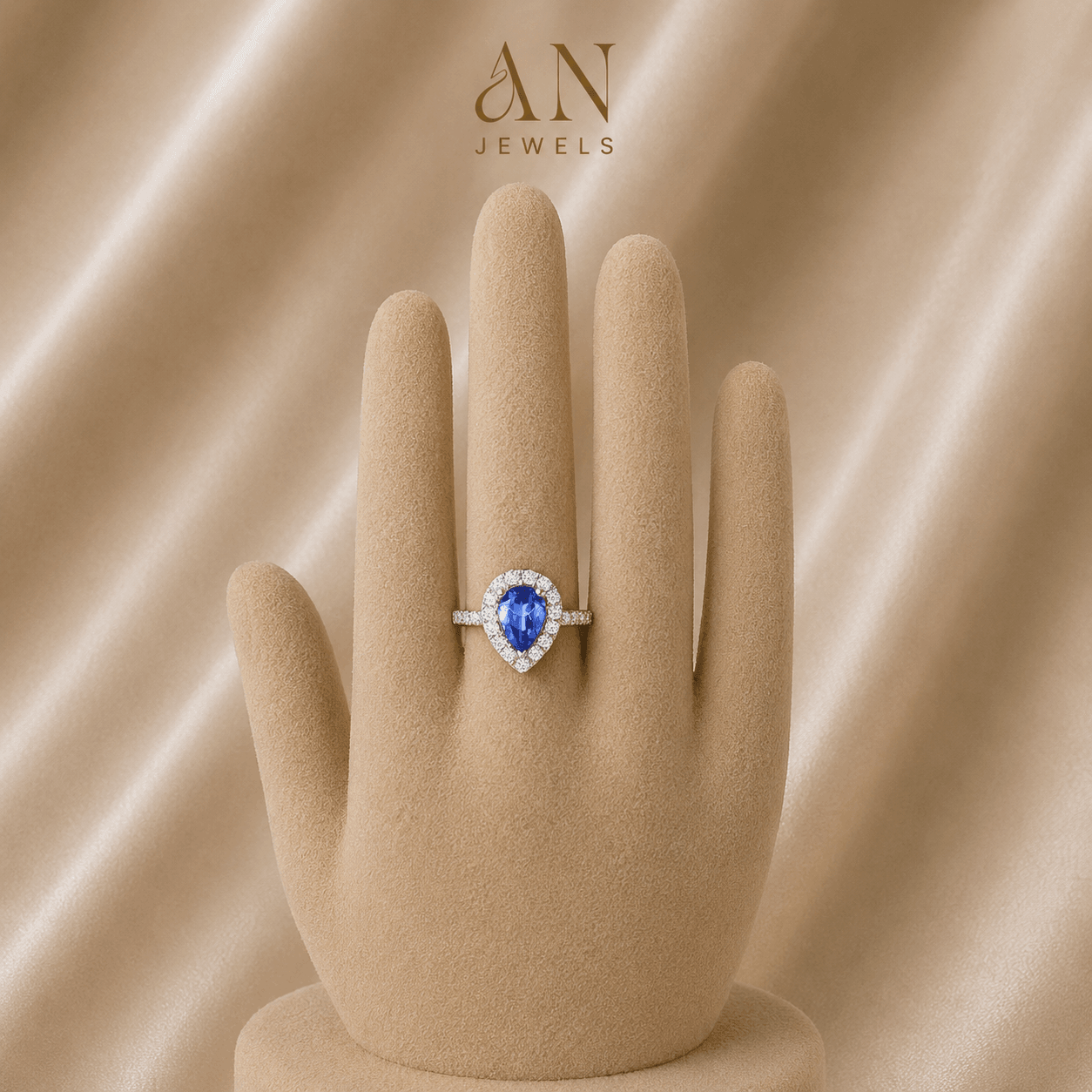 Sapphire Halo Ring