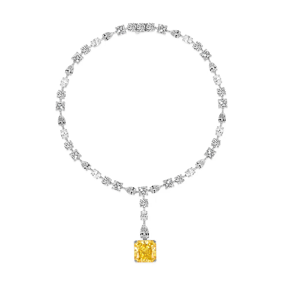 Yellow Diamond Pendant Necklace