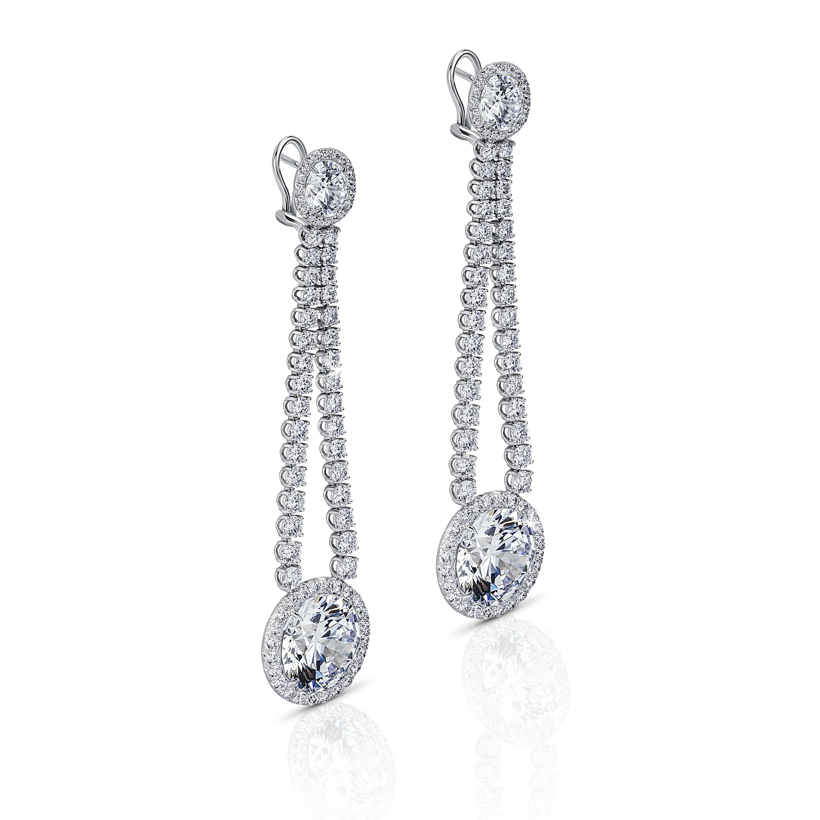 Diamond Swing Drop Earrings