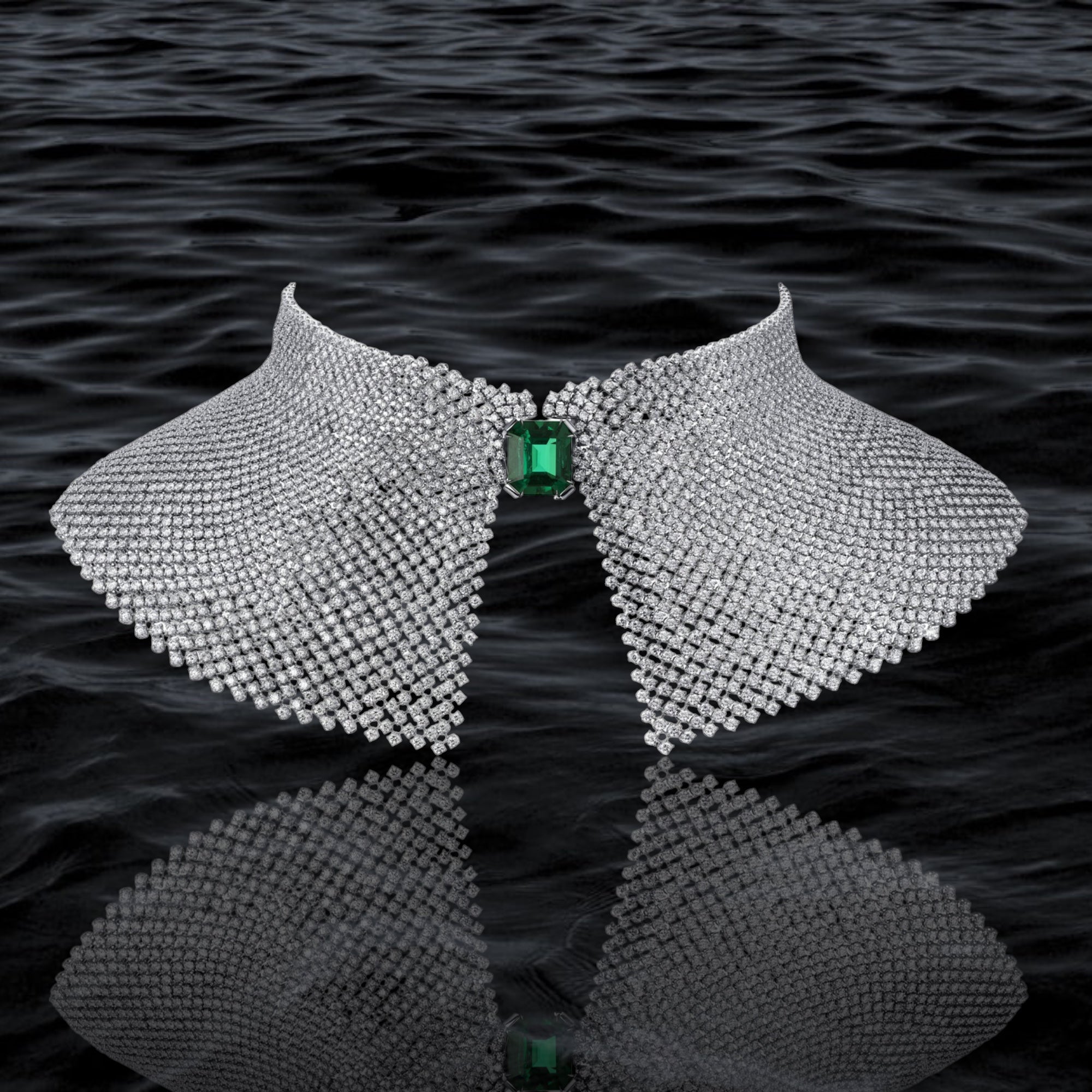 Grandeur Emerald Collar Necklace