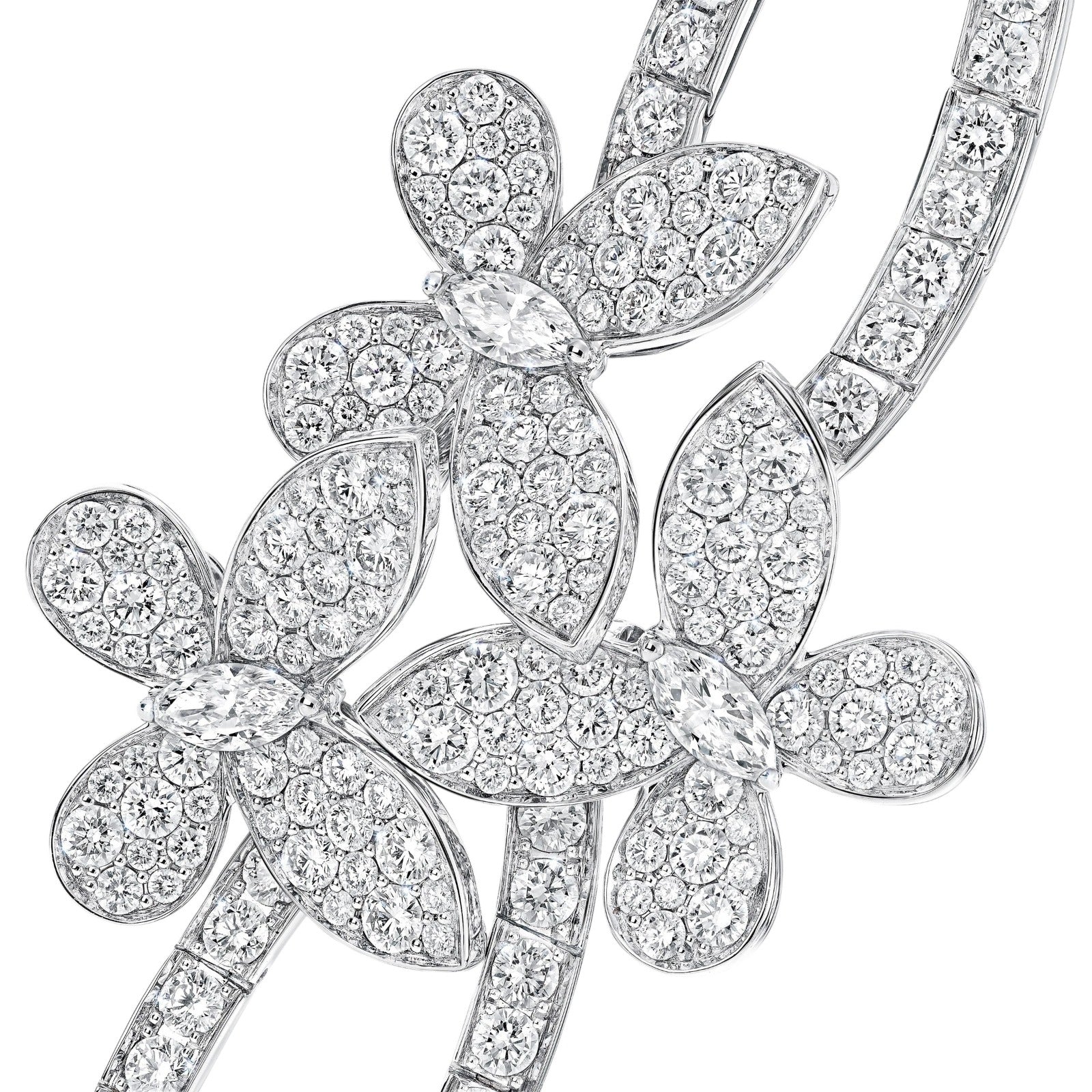 Triple Pavé Butterfly Diamond Bracelet