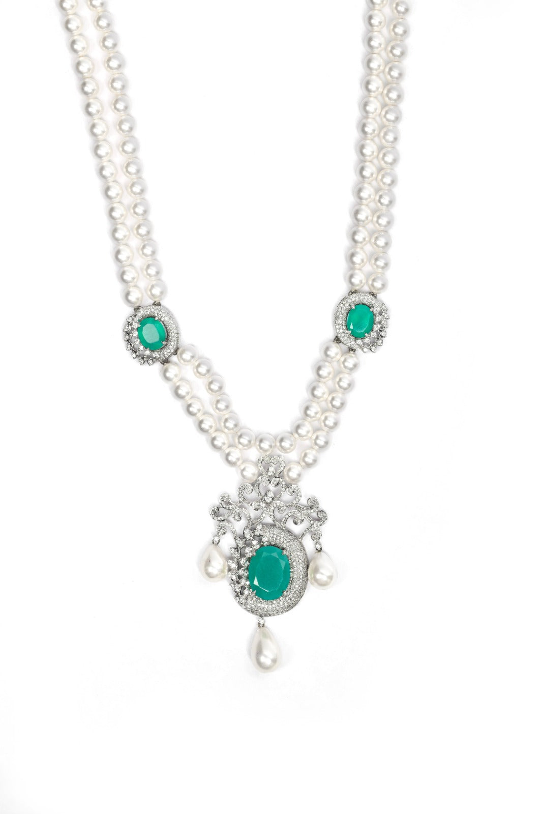 Emerald Pearl Royal Necklace