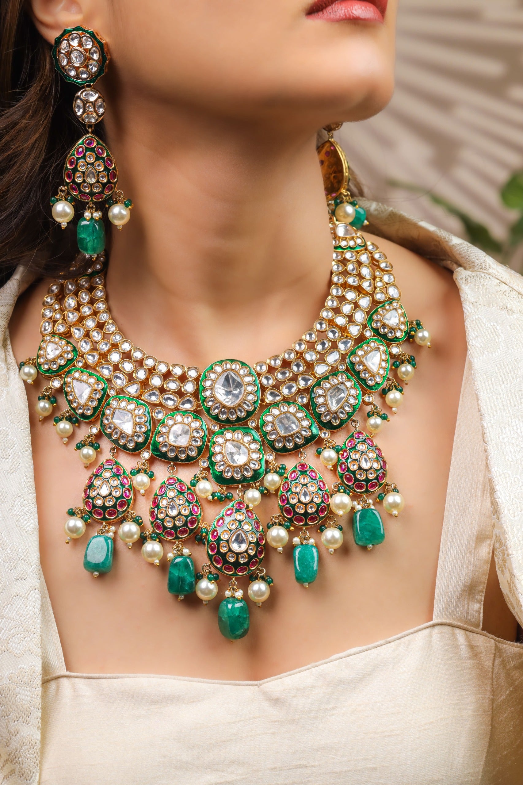 Blossom Maharani Necklace & Earrings