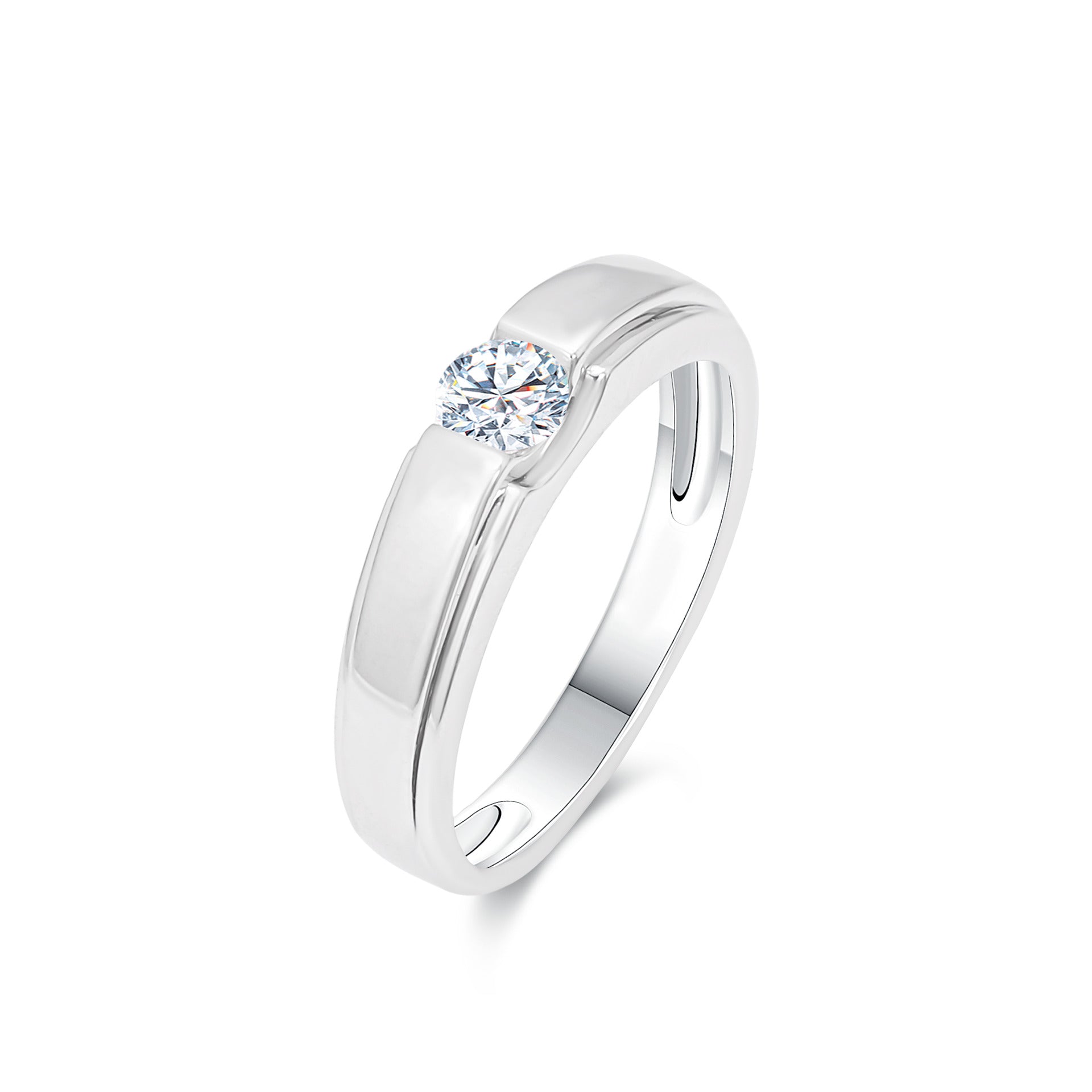 Modern Bypass Solitaire Ring