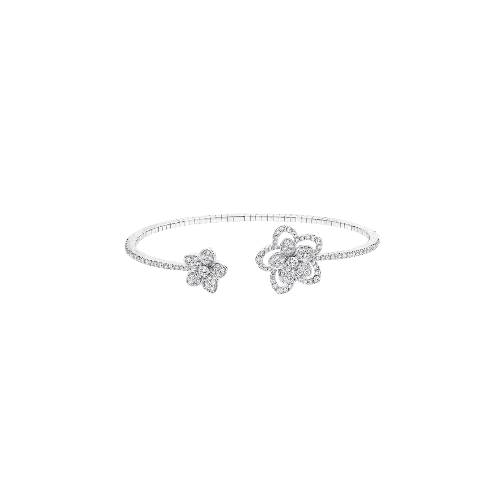 Wild Flower Open Diamond Bangle - ANJewels