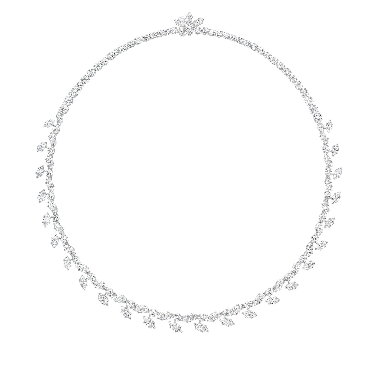 Winston Cluster Diamond Necklace