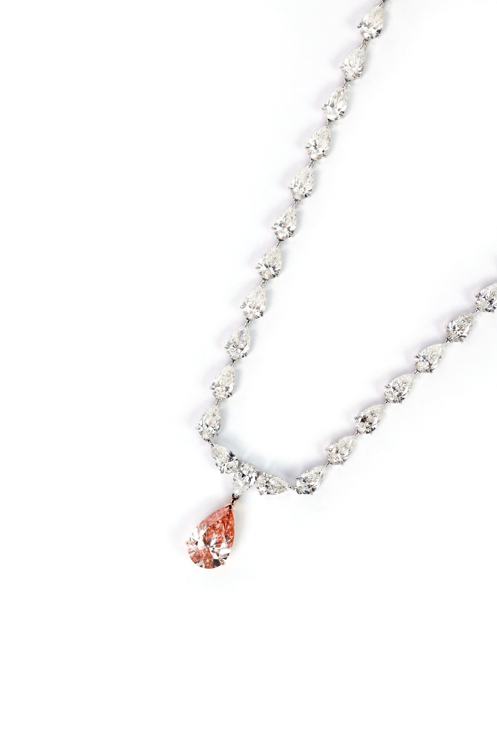 Pink Diamond Solitaire Necklace