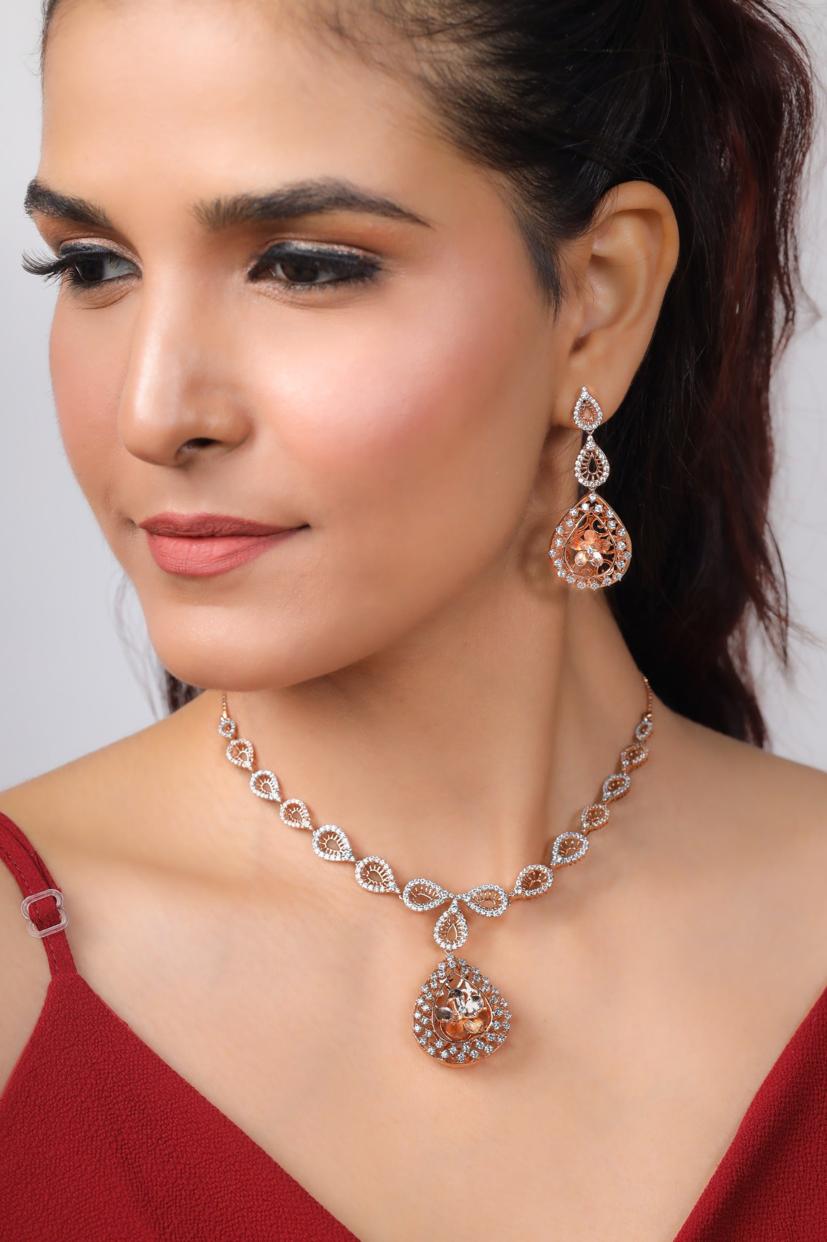 Rose Gold Designer Necklace