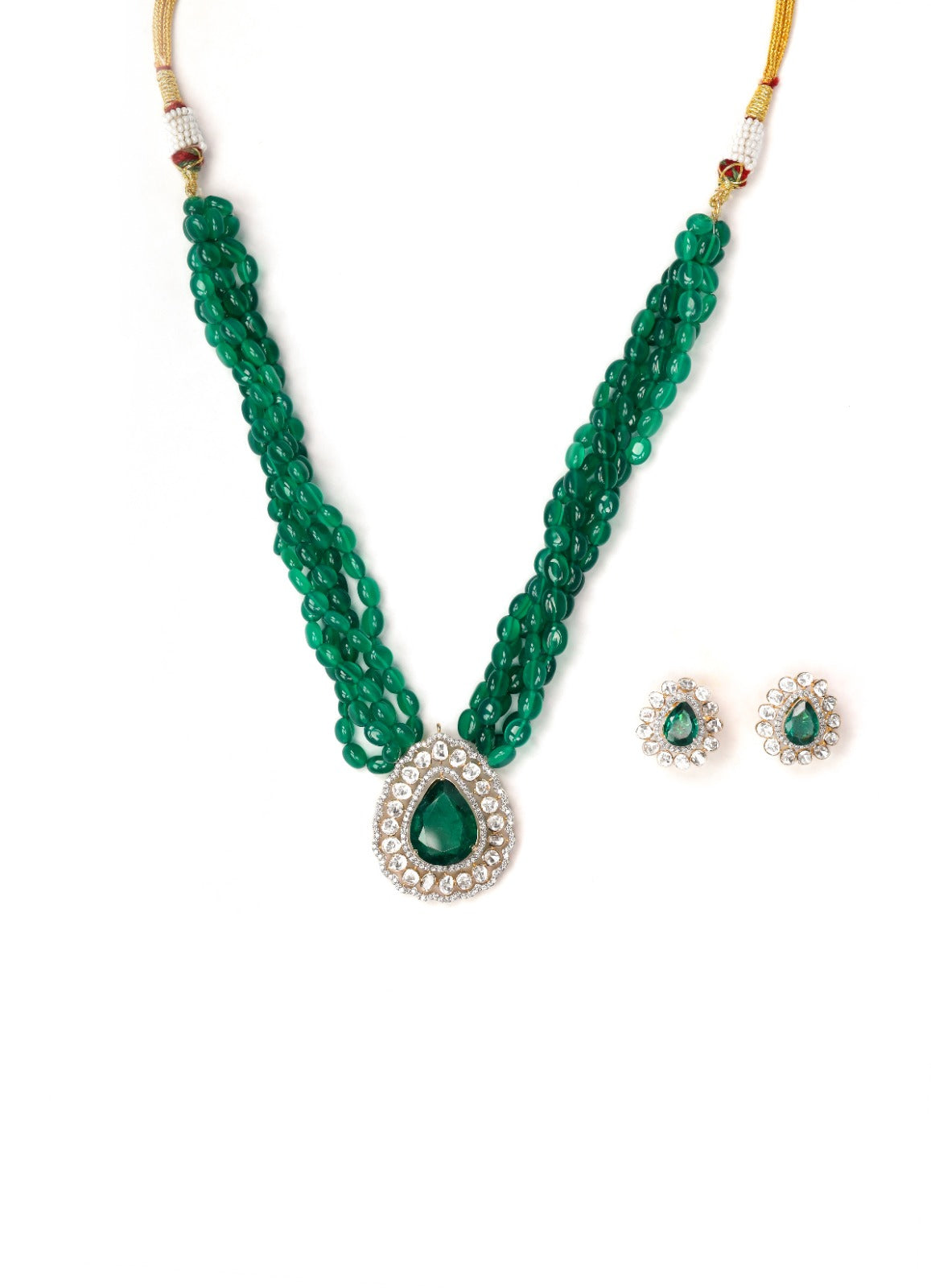 Imperial Emerald Dewdrop Necklace & Earrings