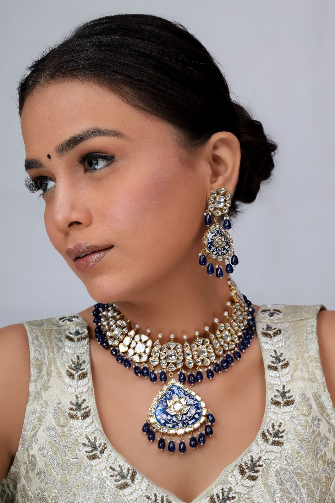 Blue Twilight Empress Necklace & Earrings