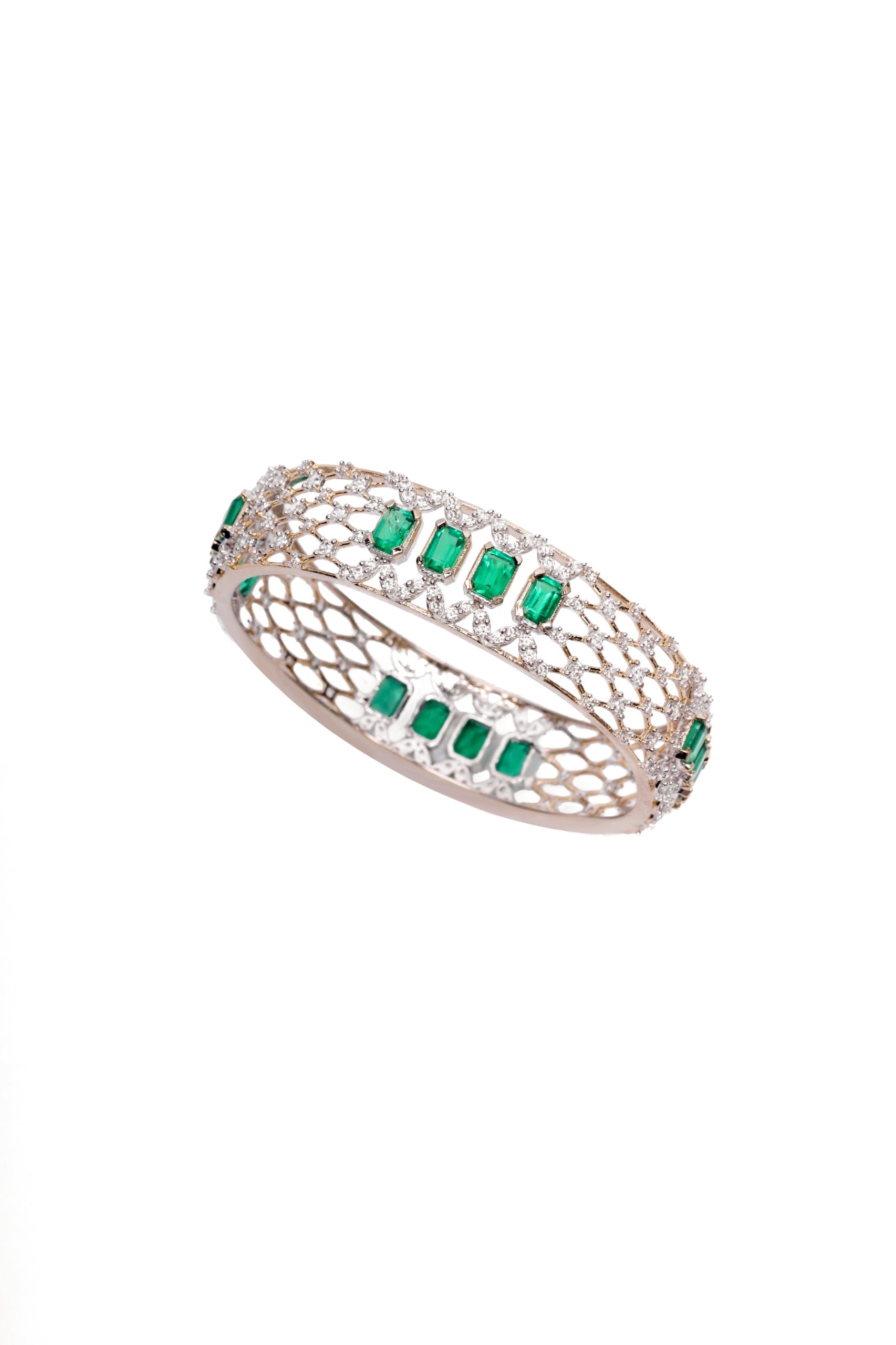 Emerald Lattice Bangle
