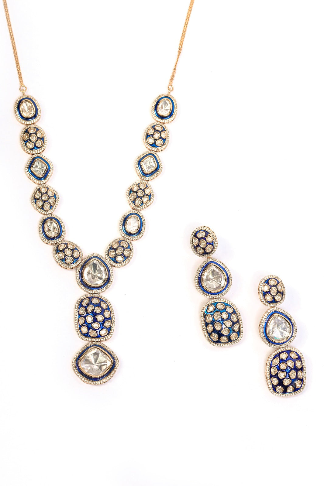 Prismatic Cascade Necklace & Earrings