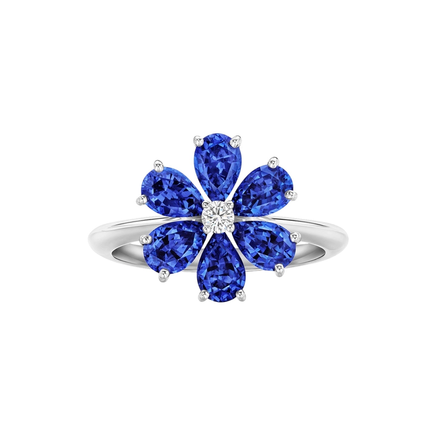Blue Floral Ring