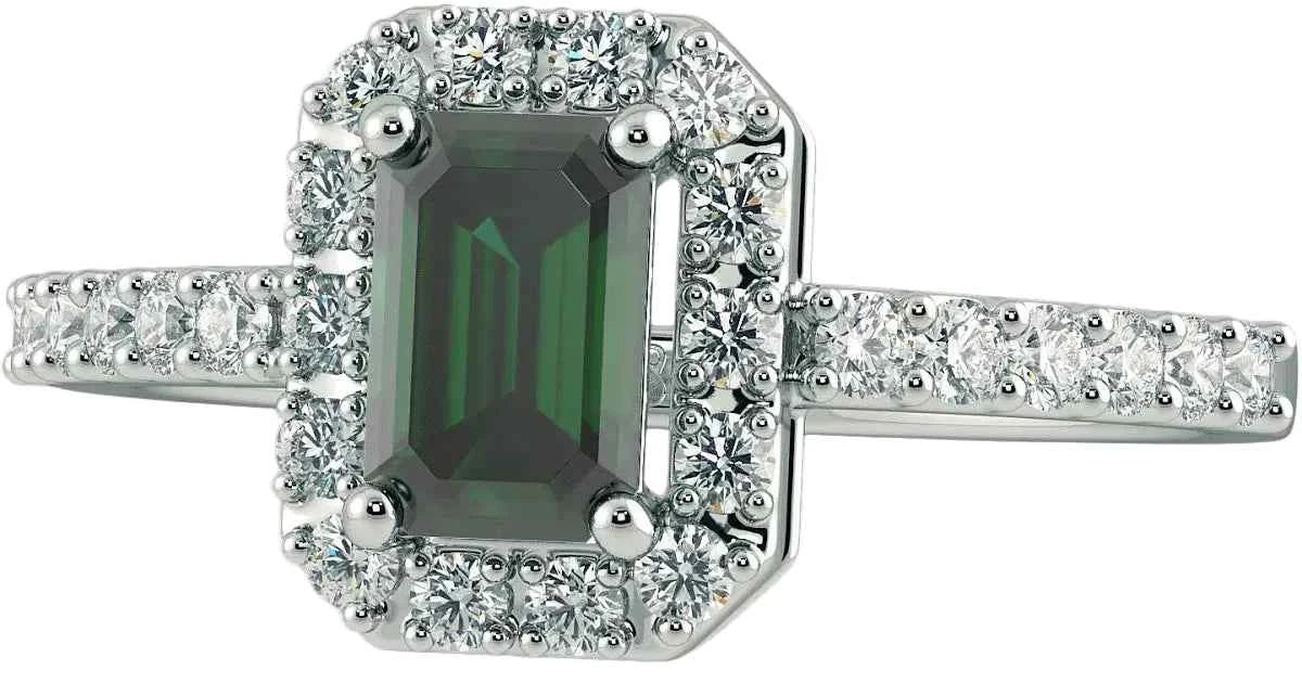 Green Stone Solitare Ring (Copy)