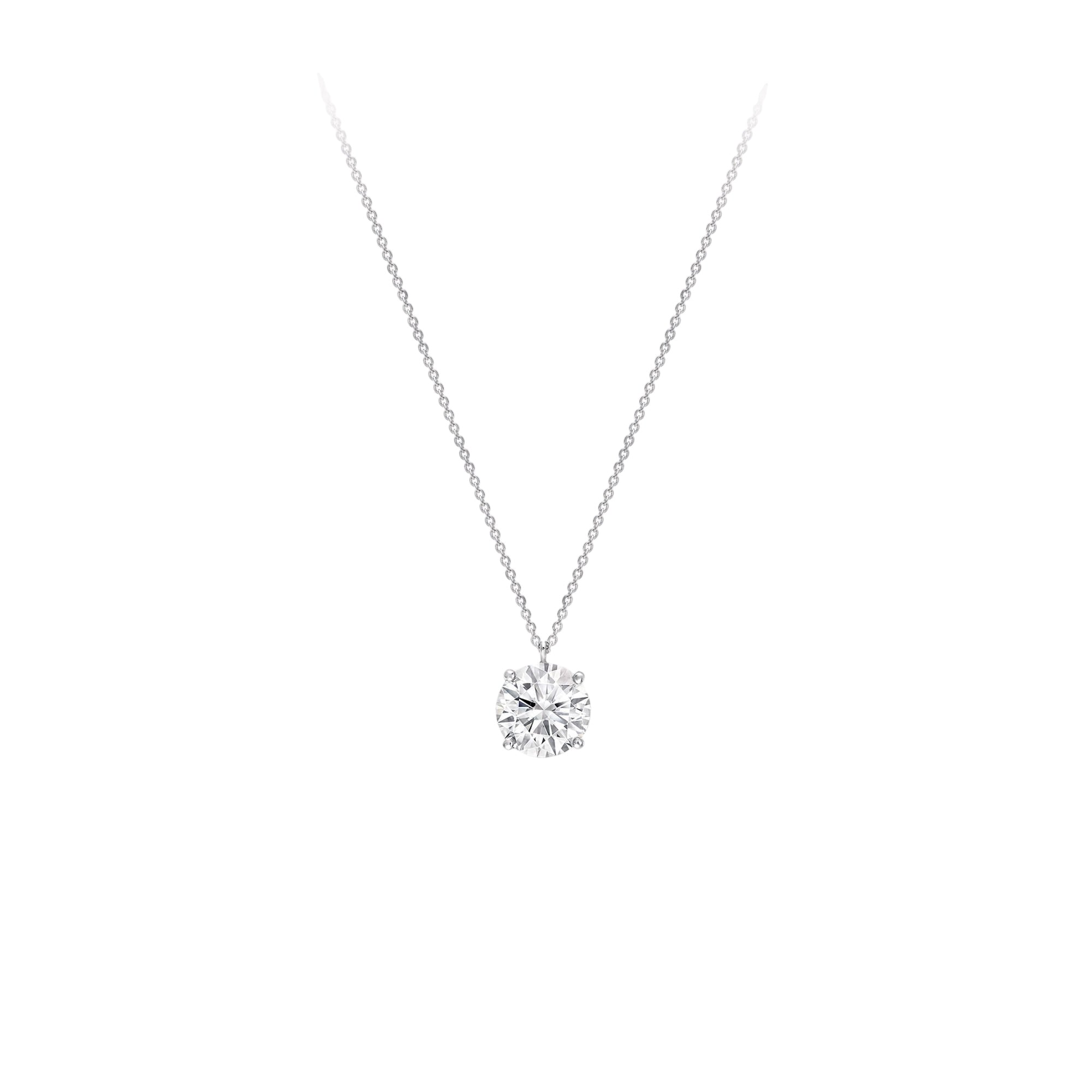 Solitaire Round Diamond Pendant