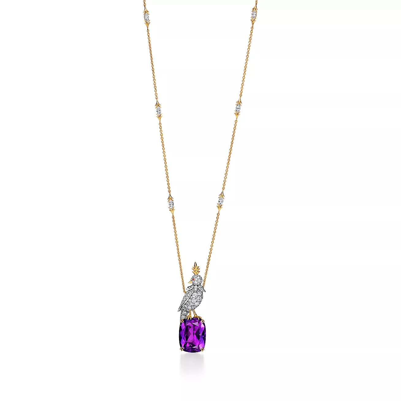 The Enchanted Perch Necklace- Purple