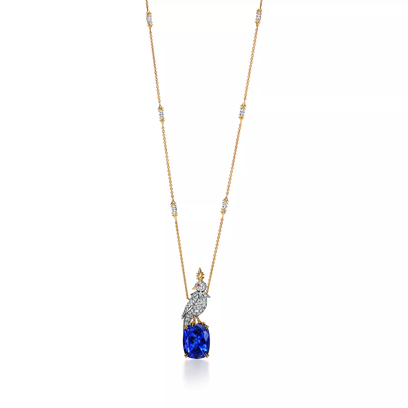 The Enchanted Perch Necklace - Blue