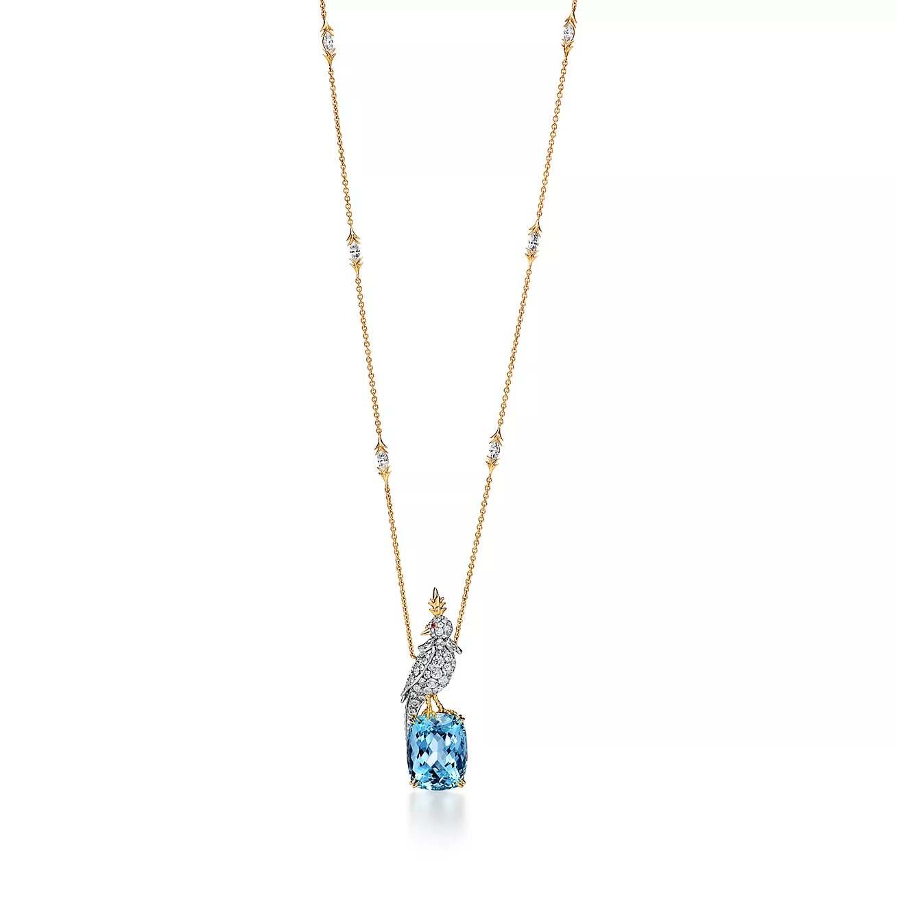 The Enchanted Perch Necklace - Blue