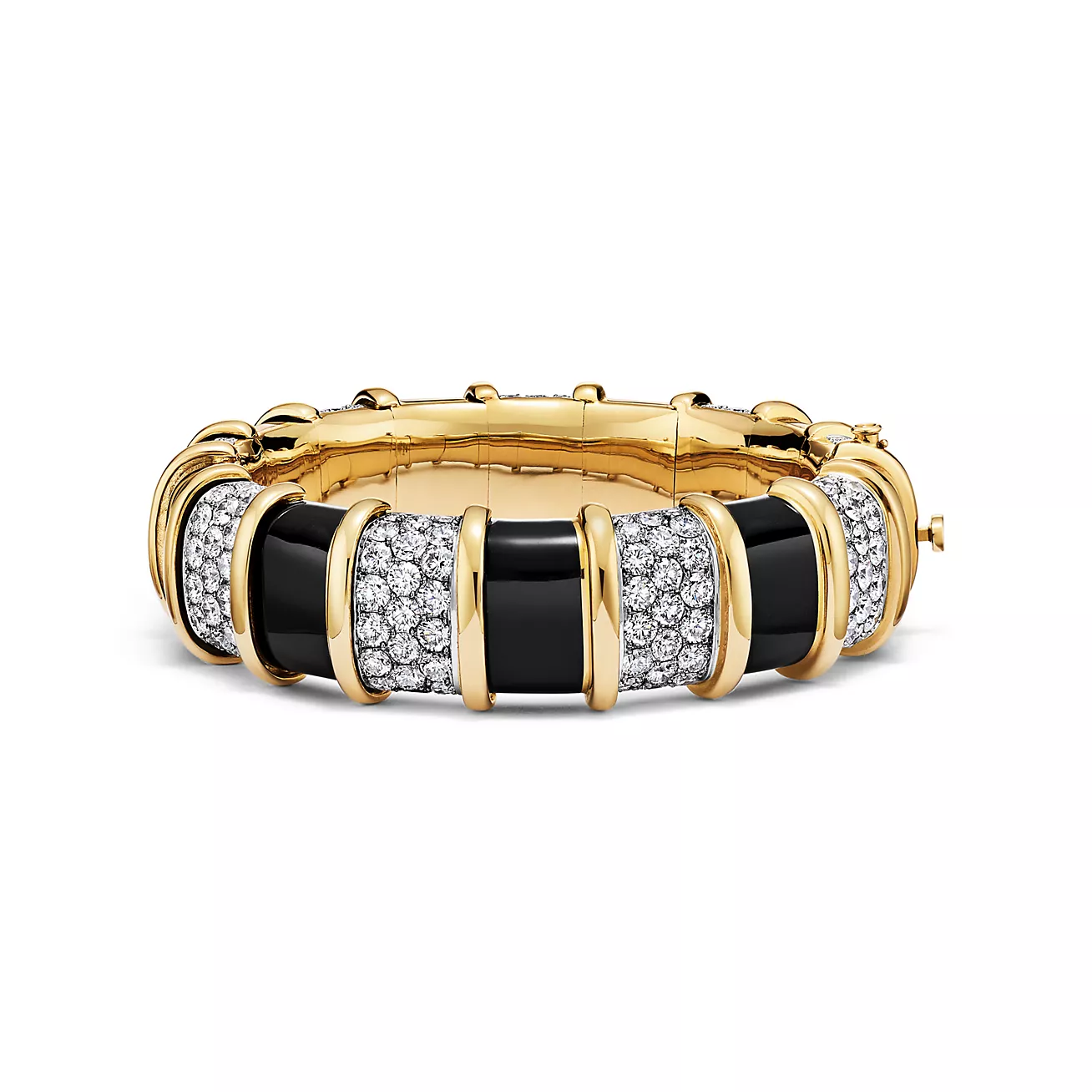 Onyx & Diamond Pave Bangle