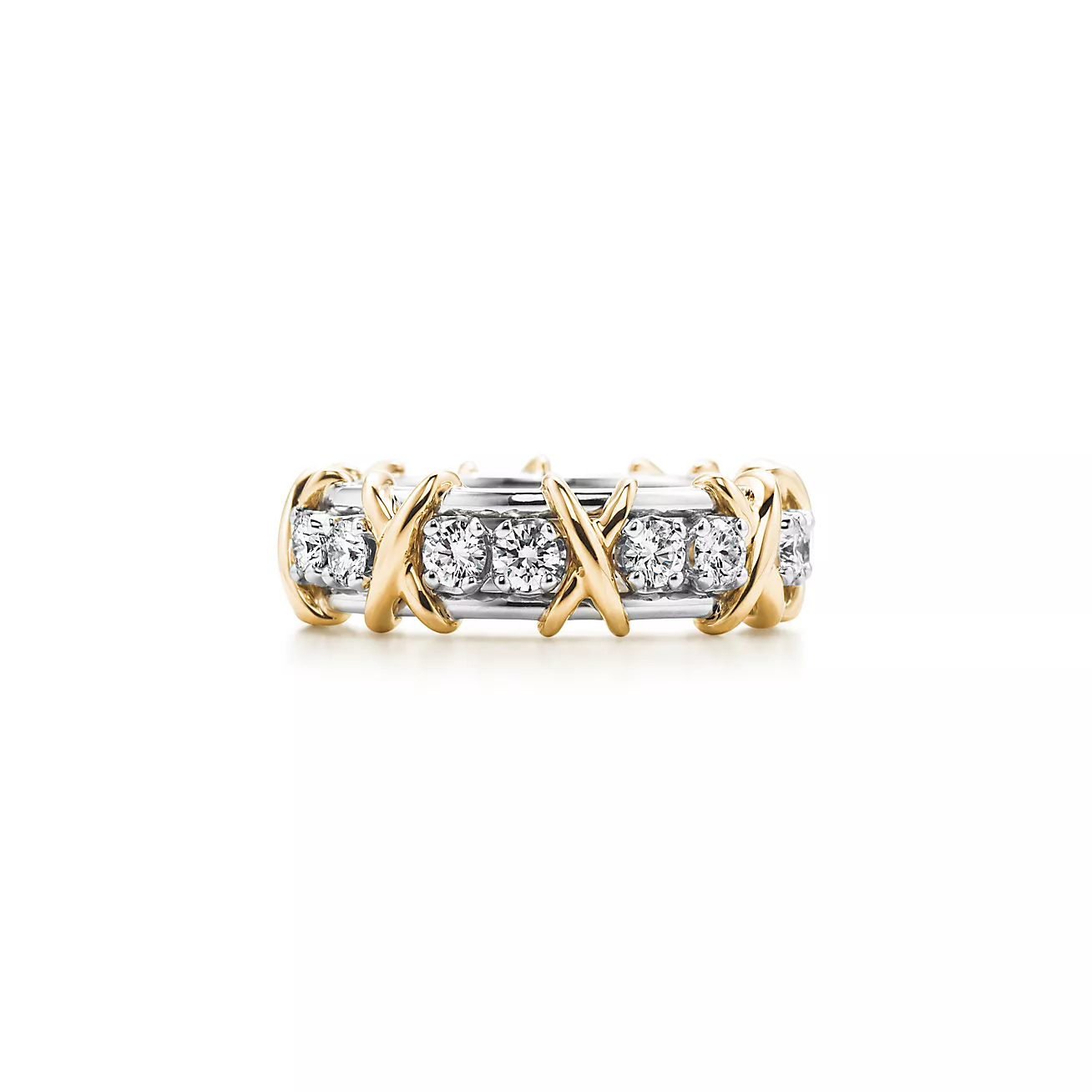 Cross Diamond Eternity Band