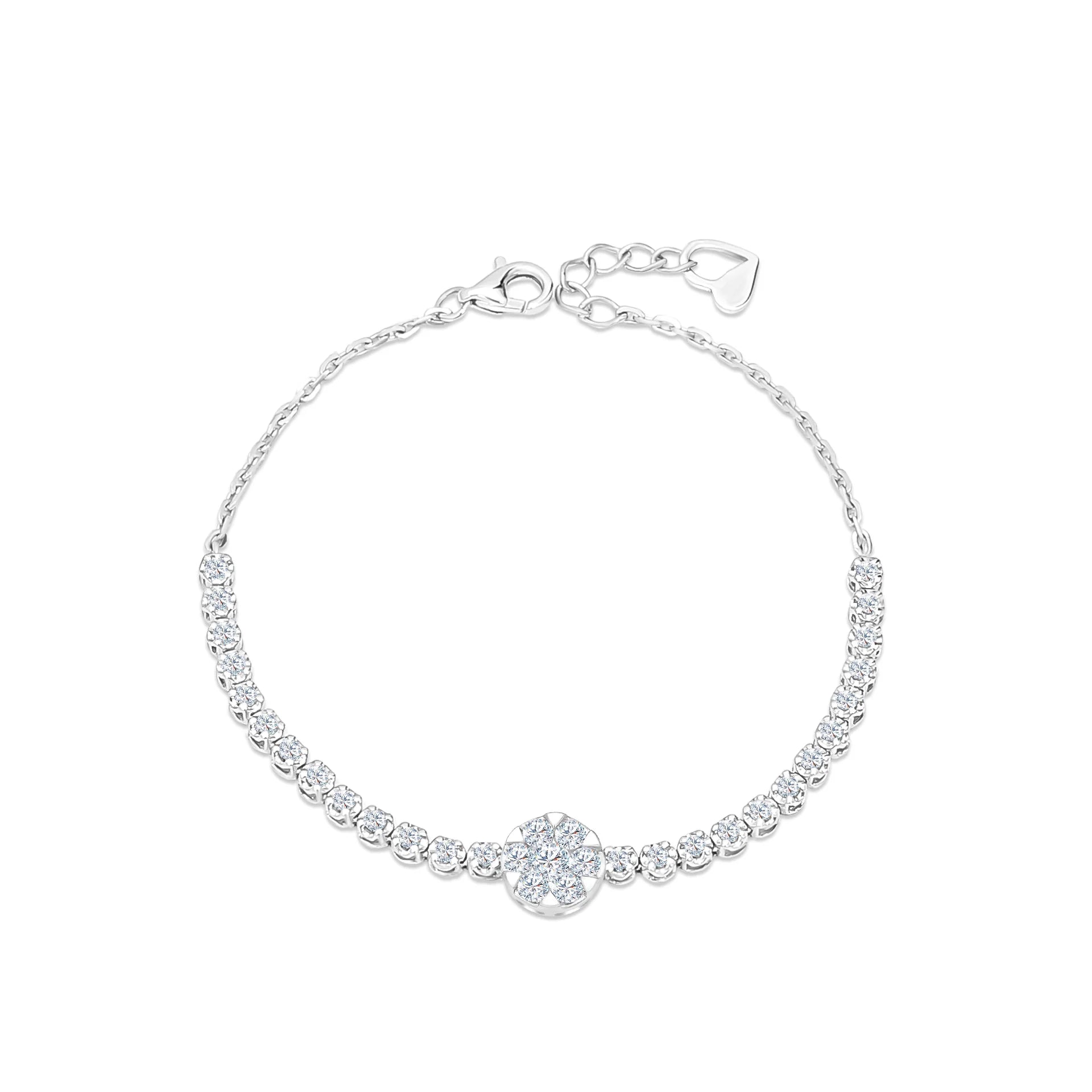 Floral Halo Chain Bracelet