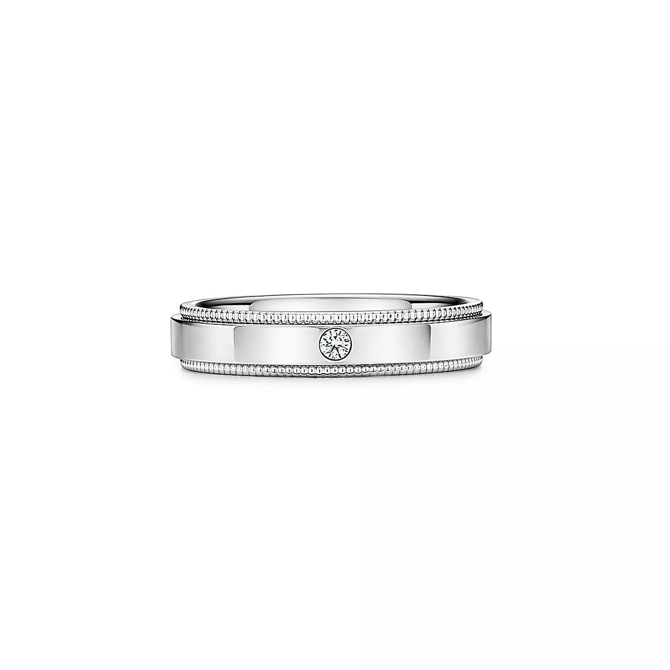 Beaded Edge Diamond Ring